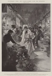 Kuvankaunis Pariisi, kukkatori lähellä Madeleinea